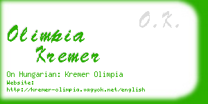 olimpia kremer business card